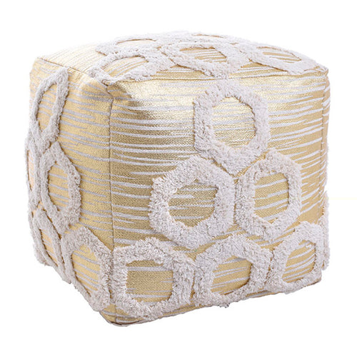 Cream Gold Cotton Poof (45 cm)
