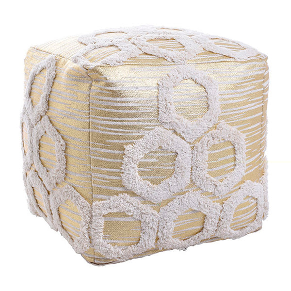 Cream Gold Cotton Poof (45 cm)