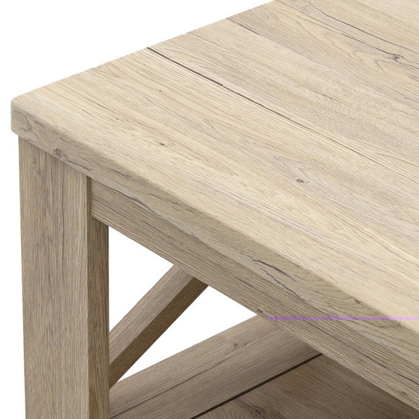 Natural Wooden Coffee Table (110 cm)