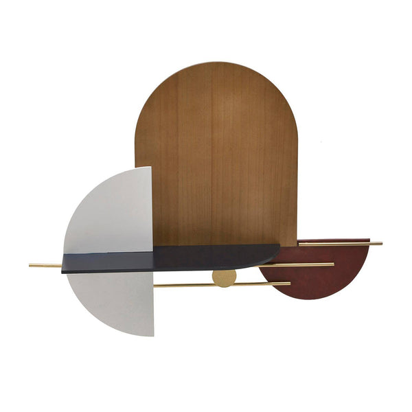 Metal Wooden Wall Shelf (84 cm)
