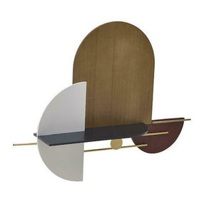 Metal Wooden Wall Shelf (84 cm)