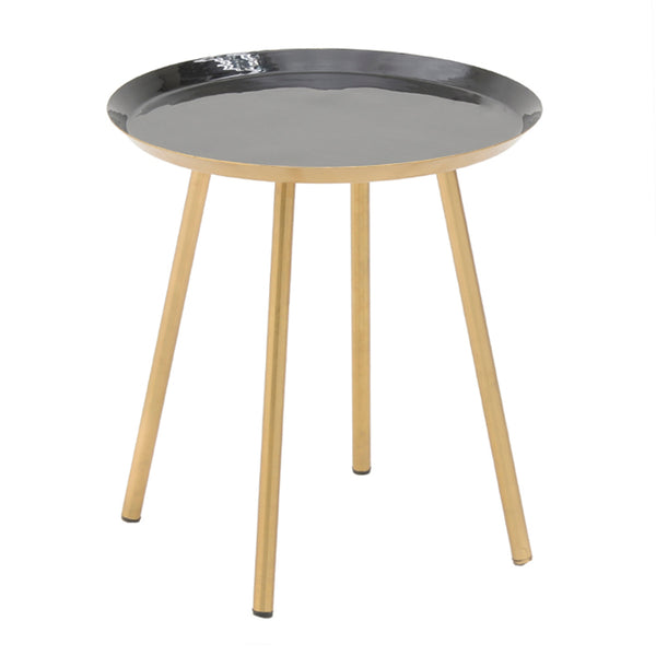 Black Gold Metallic Enamel Table (44 cm)