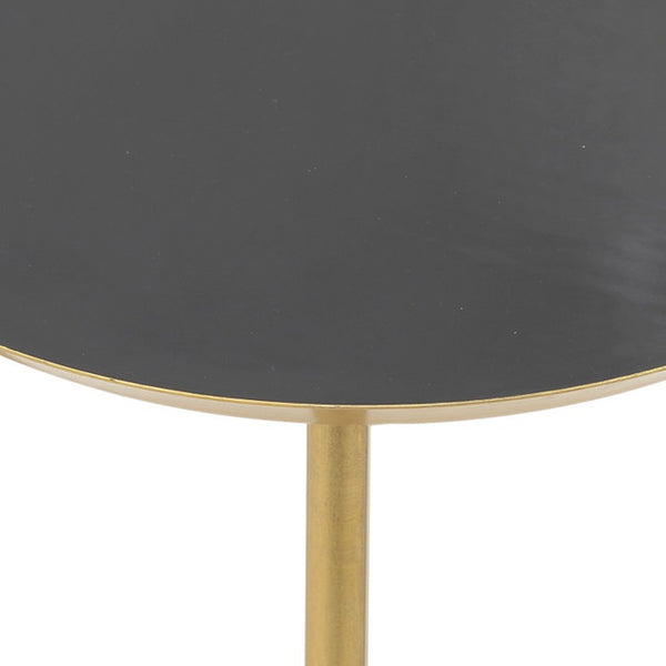 Black Gold Metallic Enamel Table (44 cm)