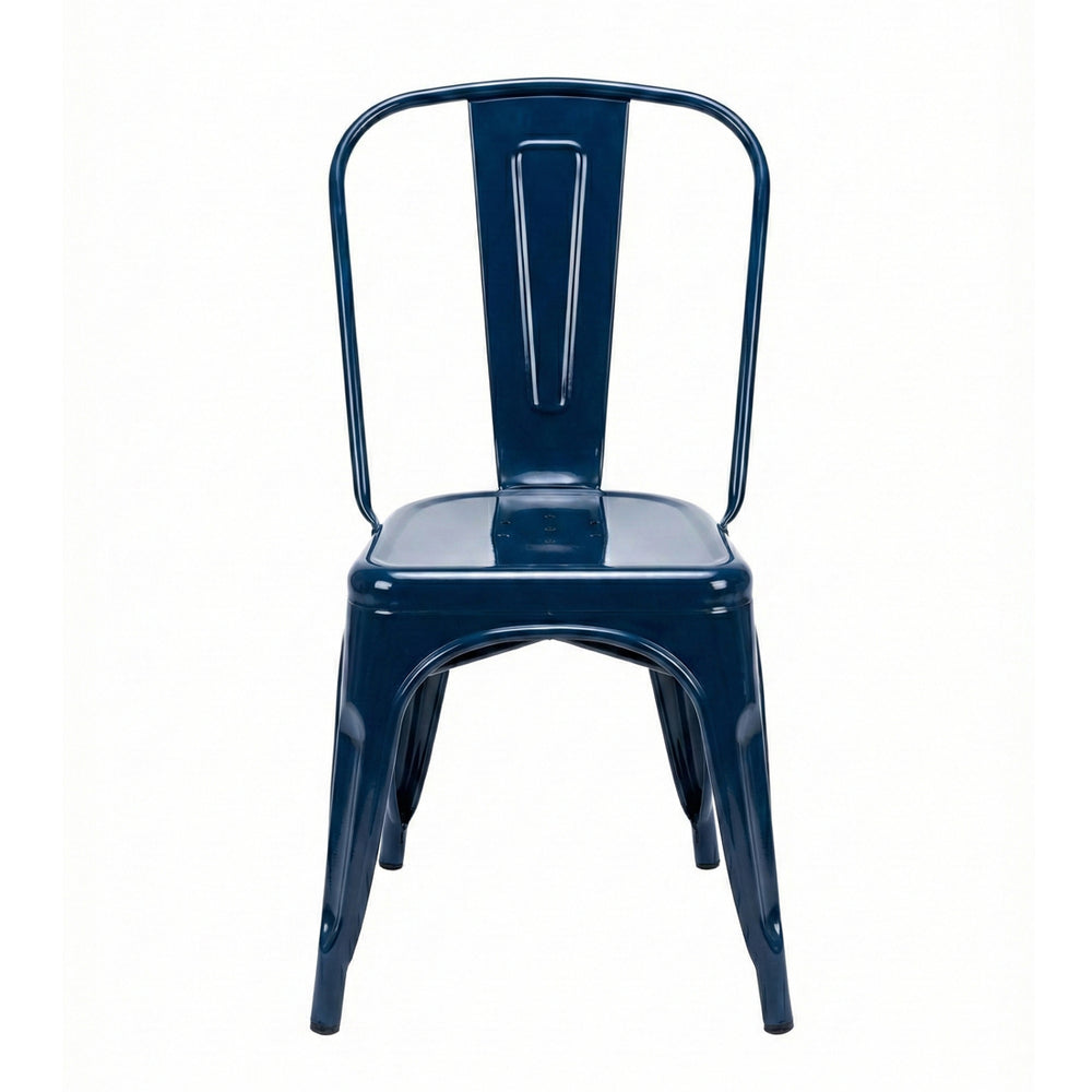 Utopia Navy Blue Metal Chair