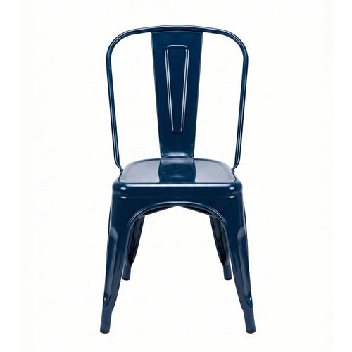 Utopia Navy Blue Metal Chair