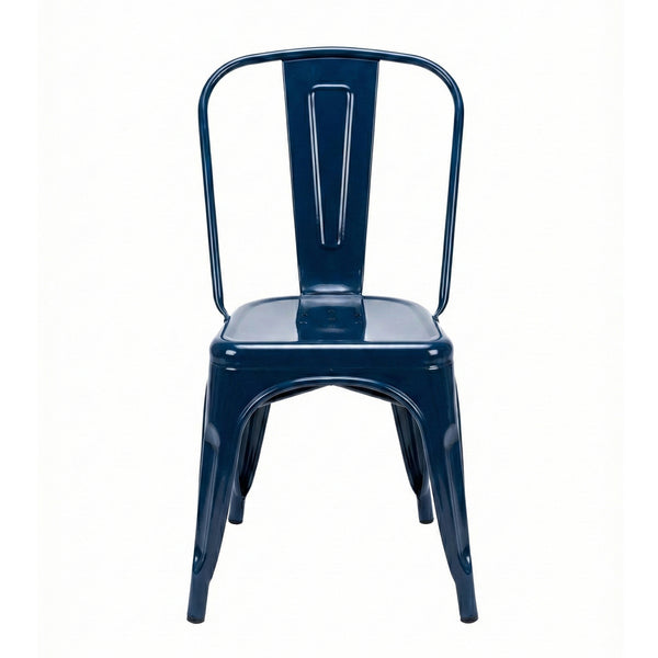 Utopia Navy Blue Metal Chair