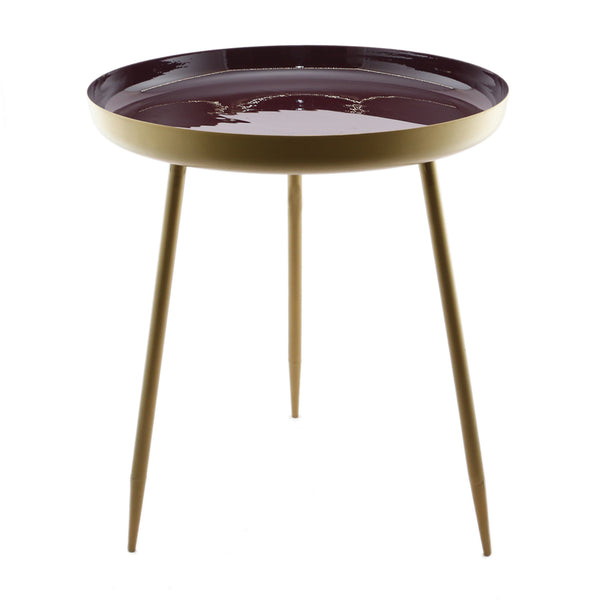 Burgundy Red Metallic Table (55 cm)