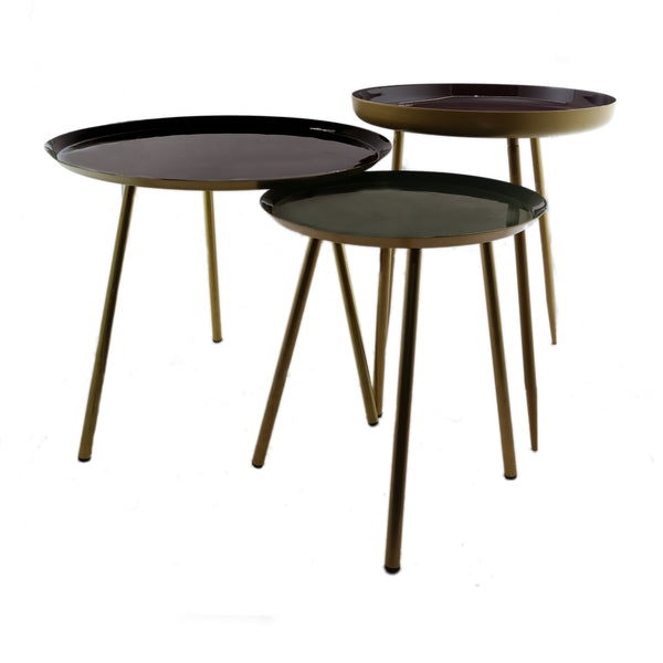 Burgundy Red Metallic Table (55 cm)