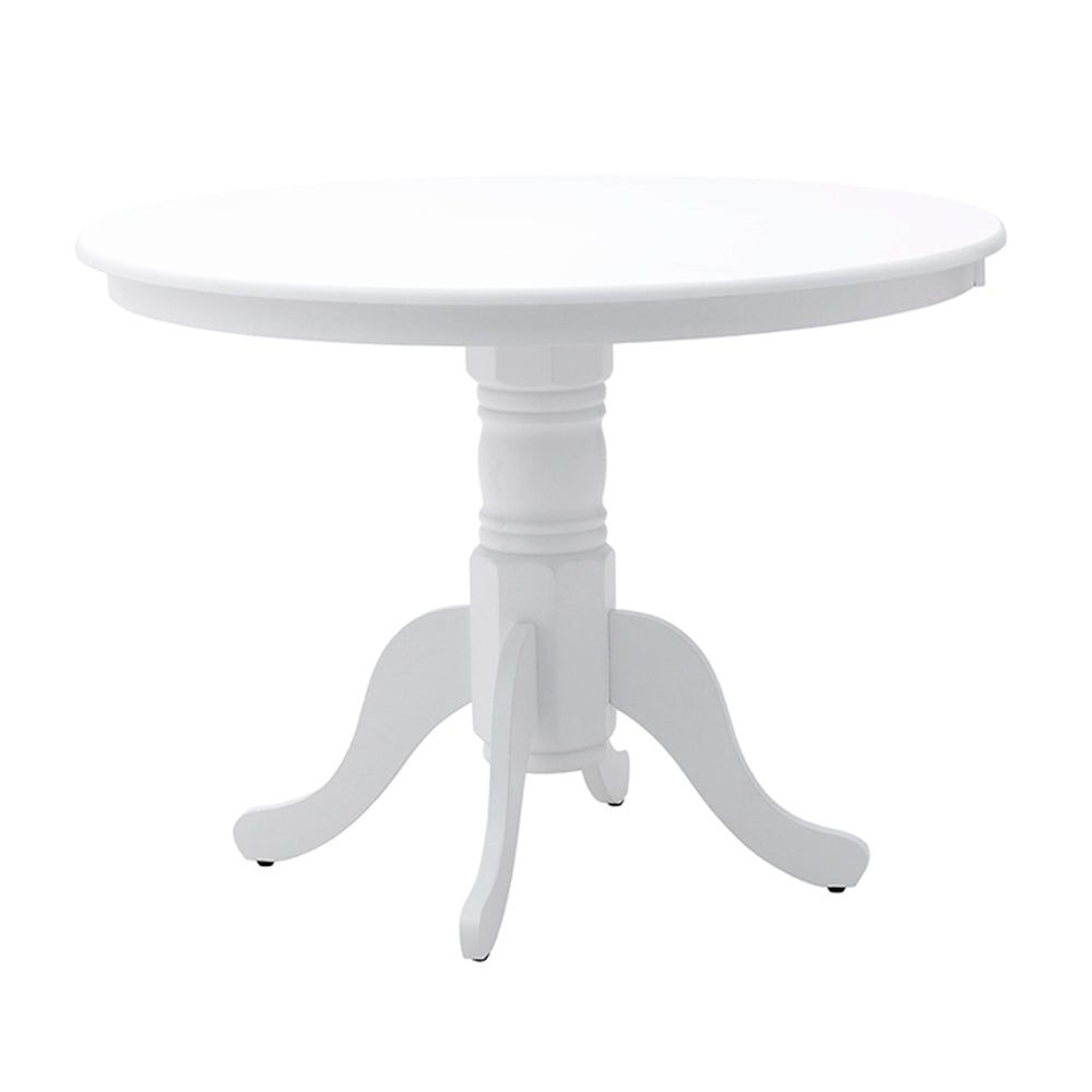 White Round Wood Bar Table (107 cm)