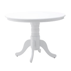 White Round Wood Bar Table (107 cm)
