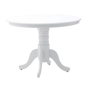 White Round Wood Bar Table (107 cm)