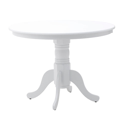 White Round Wood Bar Table (107 cm)