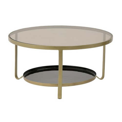 Brass Metal Glass Coffee Table