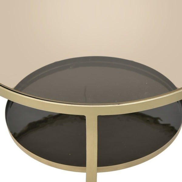 Brass Metal Glass Coffee Table