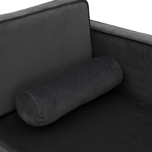 Dark Grey Fabric Chaise Lounge (133 cm)