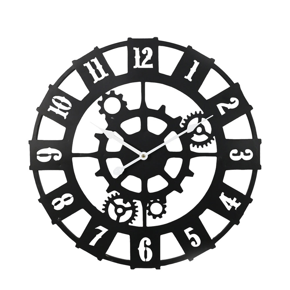 Idanst Inart Black Metal Wall Clock (47 cm)
