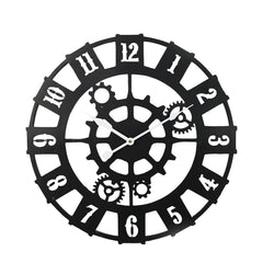 Idanst Inart Black Metal Wall Clock (47 cm)