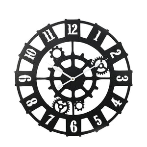 Idanst Inart Black Metal Wall Clock (47 cm)