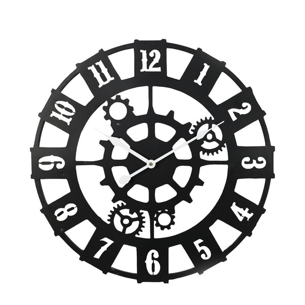 Idanst Inart Black Metal Wall Clock (47 cm)