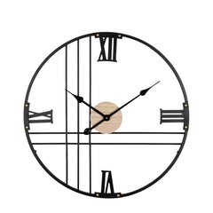 Latine Black Metal Wall Clock (60 cm)