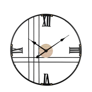 Latine Black Metal Wall Clock (60 cm)