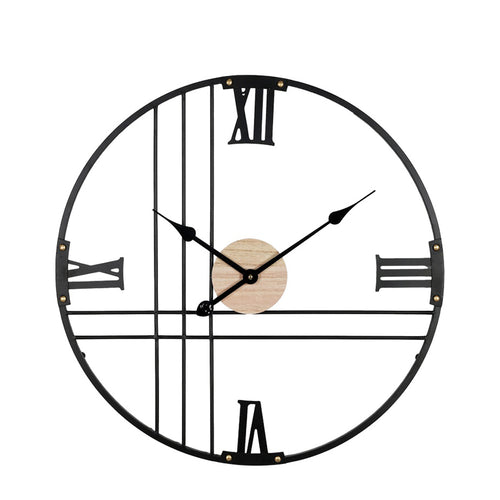 Latine Black Metal Wall Clock (60 cm)