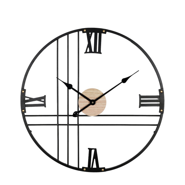 Latine Black Metal Wall Clock (60 cm)