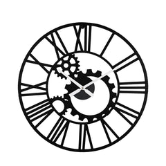 Grana Inart Black Metal Wall Clock (60 cm)