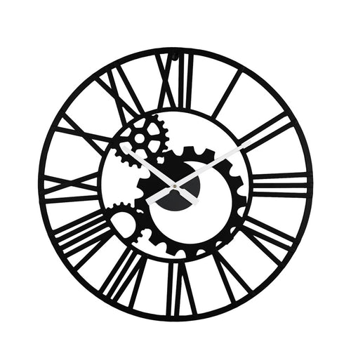 Grana Inart Black Metal Wall Clock (60 cm)