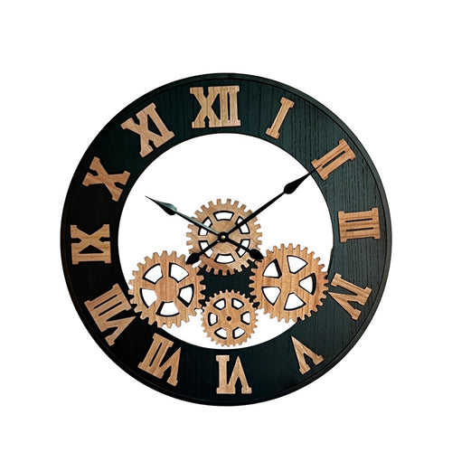 Graniz Inart Black Metal Wall Clock (60 cm)
