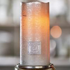 RM Silver LED Candle (7.5x12.5 cm)