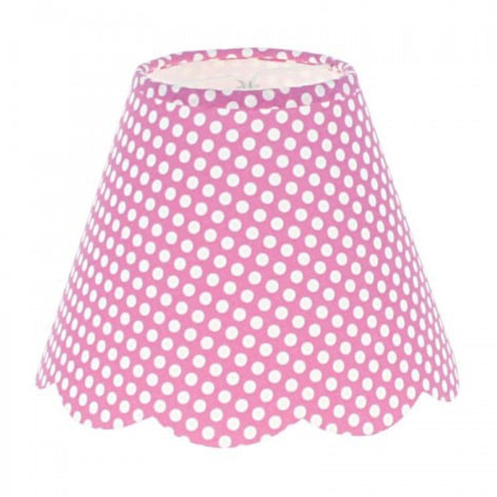 Pink Dots Fabric Shade