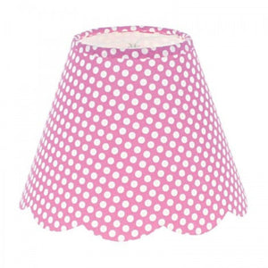 Pink Dots Fabric Shade