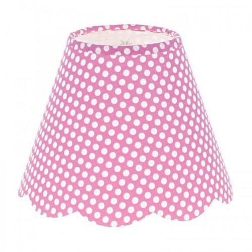 Pink Dots Fabric Shade
