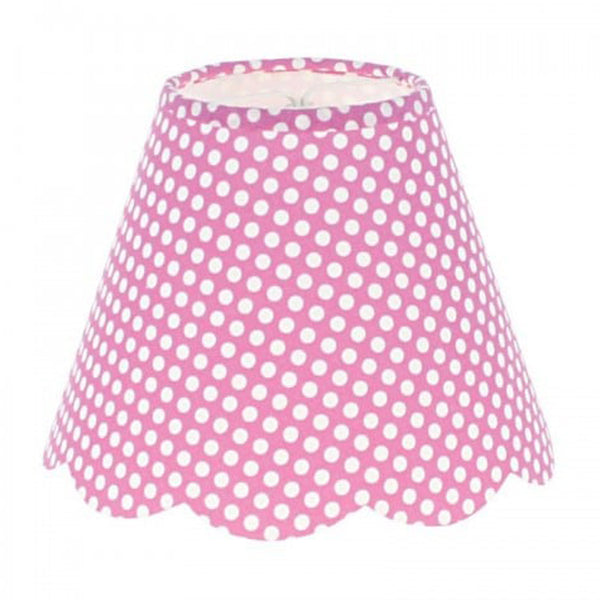 Pink Dots Fabric Shade