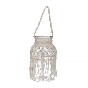 Clear Glass Net Lantern (25.5 cm)