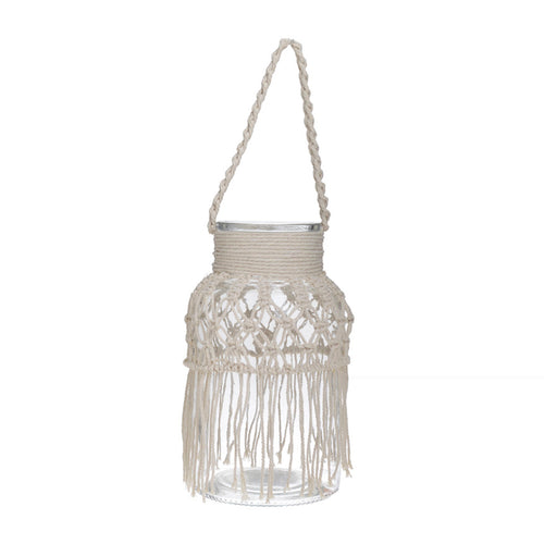 Clear Glass Net Lantern (25.5 cm)