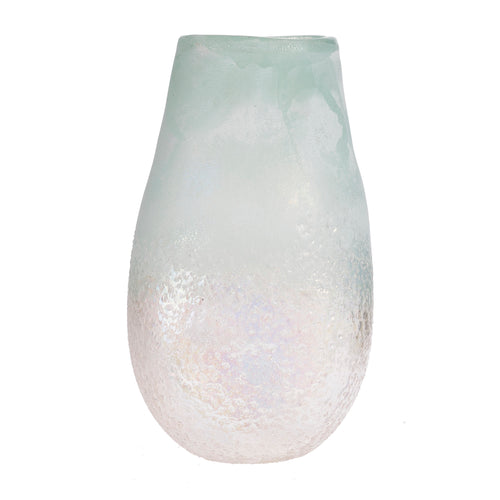 Green White Glass Vase (33 cm)