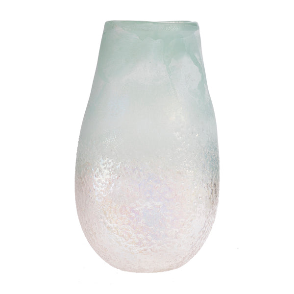 Green White Glass Vase (33 cm)