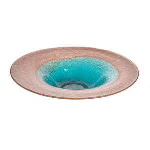 Brown Blue Glass Plate