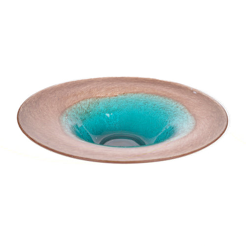 Brown Blue Glass Plate