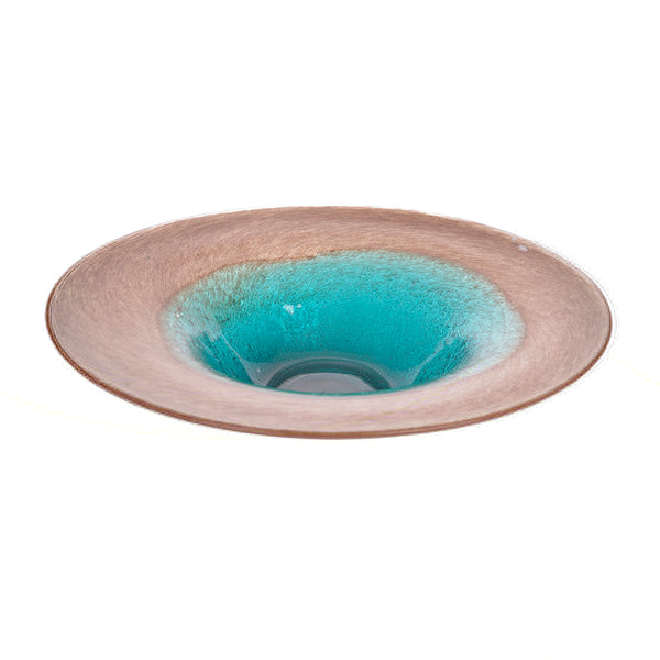 Brown Blue Glass Plate