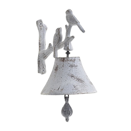White Metallic Bell Birds (17 cm)
