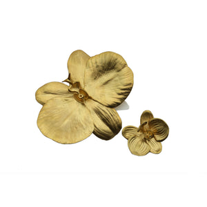 Golden Orchid Wall Deco (14 cm)