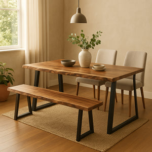 Miles Slim Solid Acacia Bench (160 cm)
