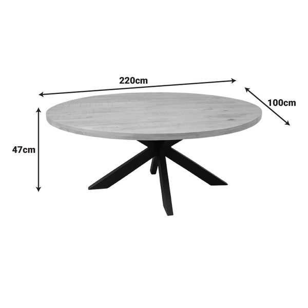 Vestia Solid Mango Wood Table (220 cm)