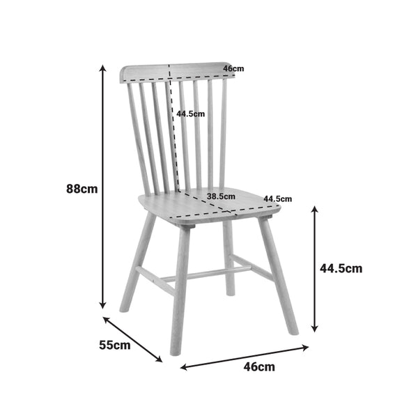 Black Rubberwood Bristol Dining Chair (86 cm)