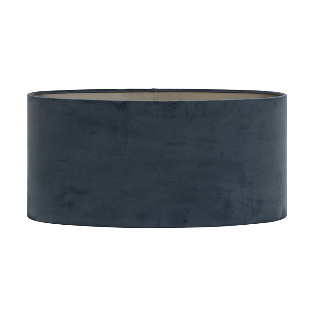Dusty Blue Velours Oval Shade (38 cm)
