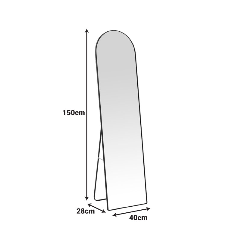 Plaza Gold Aluminum Floor Mirror (150 cm)