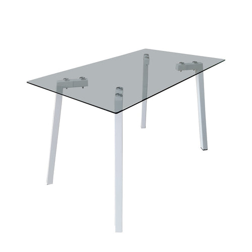 Titta Glass Top Dining Table White (120 cm)